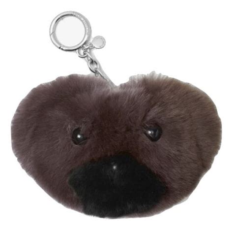 Michael Kors Teddy Bear Pom Fur Key Chain Toy Fob Bag 